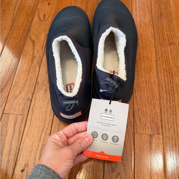 Hunter slip on boots navy men’s size 11 women’s 12 uk10 - Picture 2 of 5